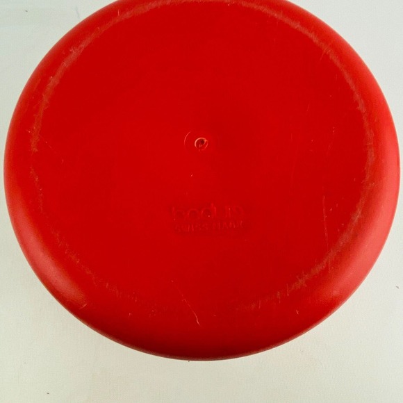 Bodum Ice‎ Bucket Red Plastic Black Lid 8.5" x 7.5" Swiss Made - Picture 9 of 10